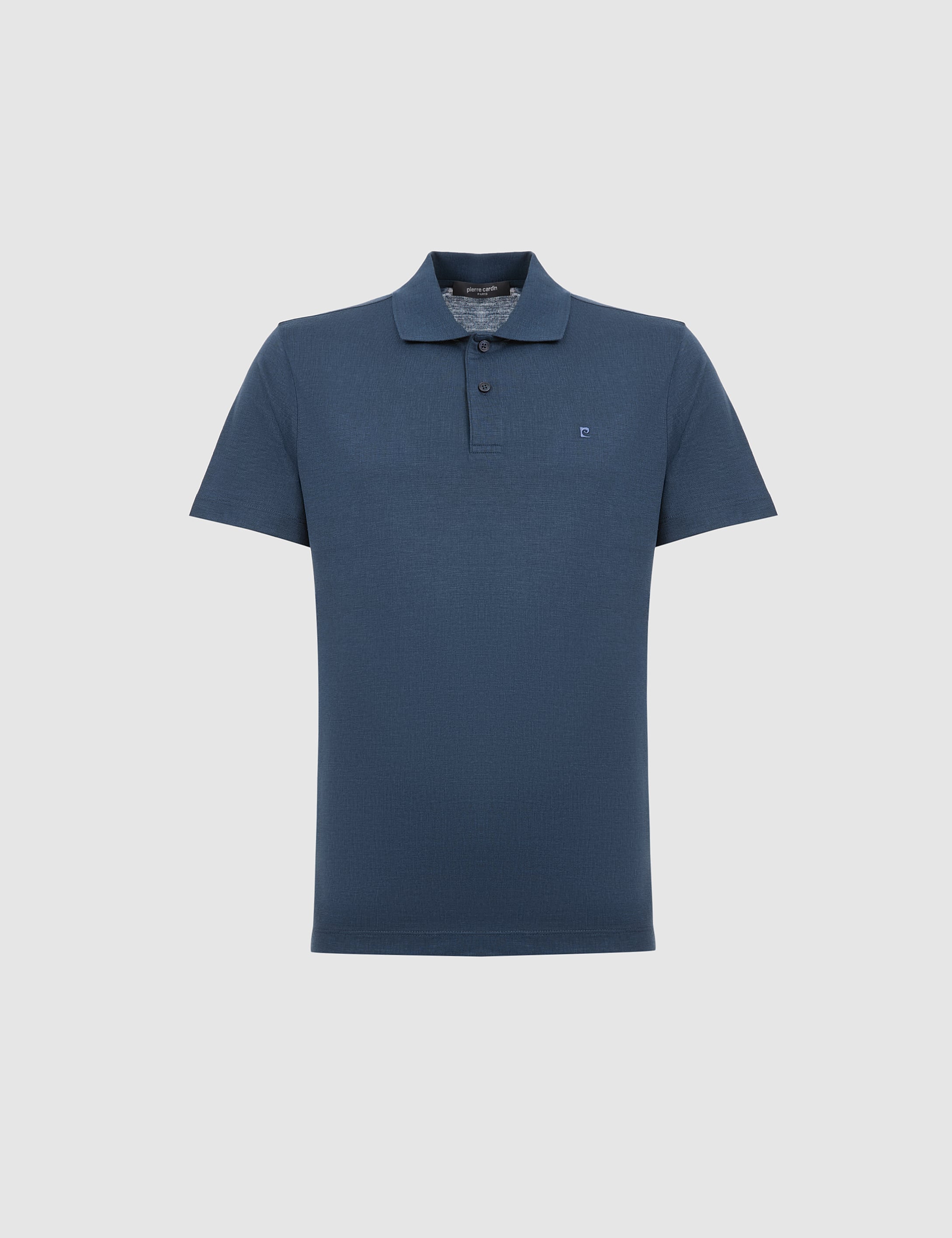Lacivert Slim Fit Düğmeli Polo Yaka Tişört