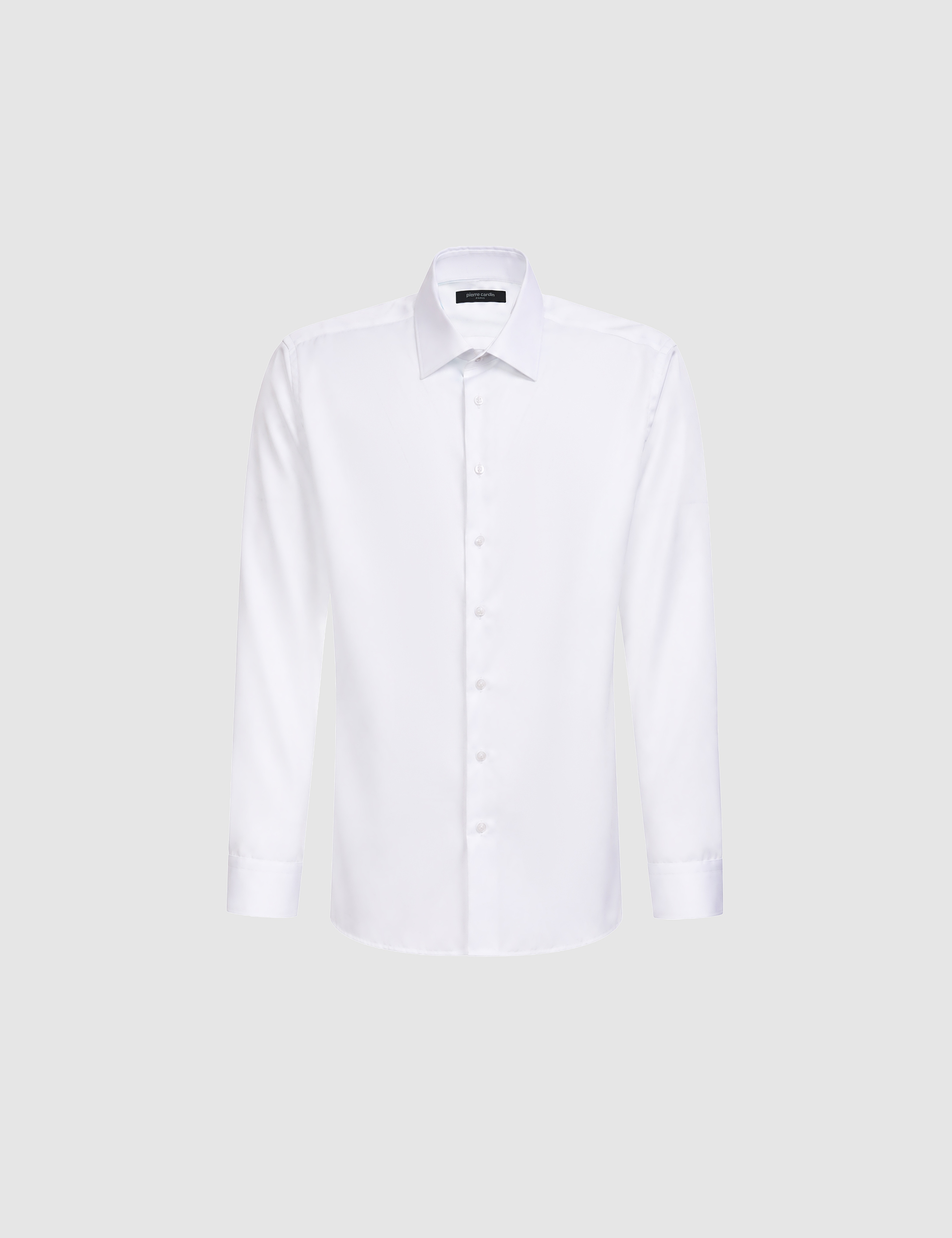 Beyaz Non İron Kolay Ütülenebilir Regular Fit Uzun Kollu Basic Gömlek - Image 7