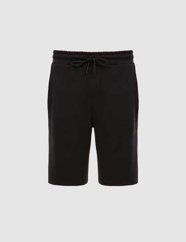 Siyah Comfort Fit Örme Şort