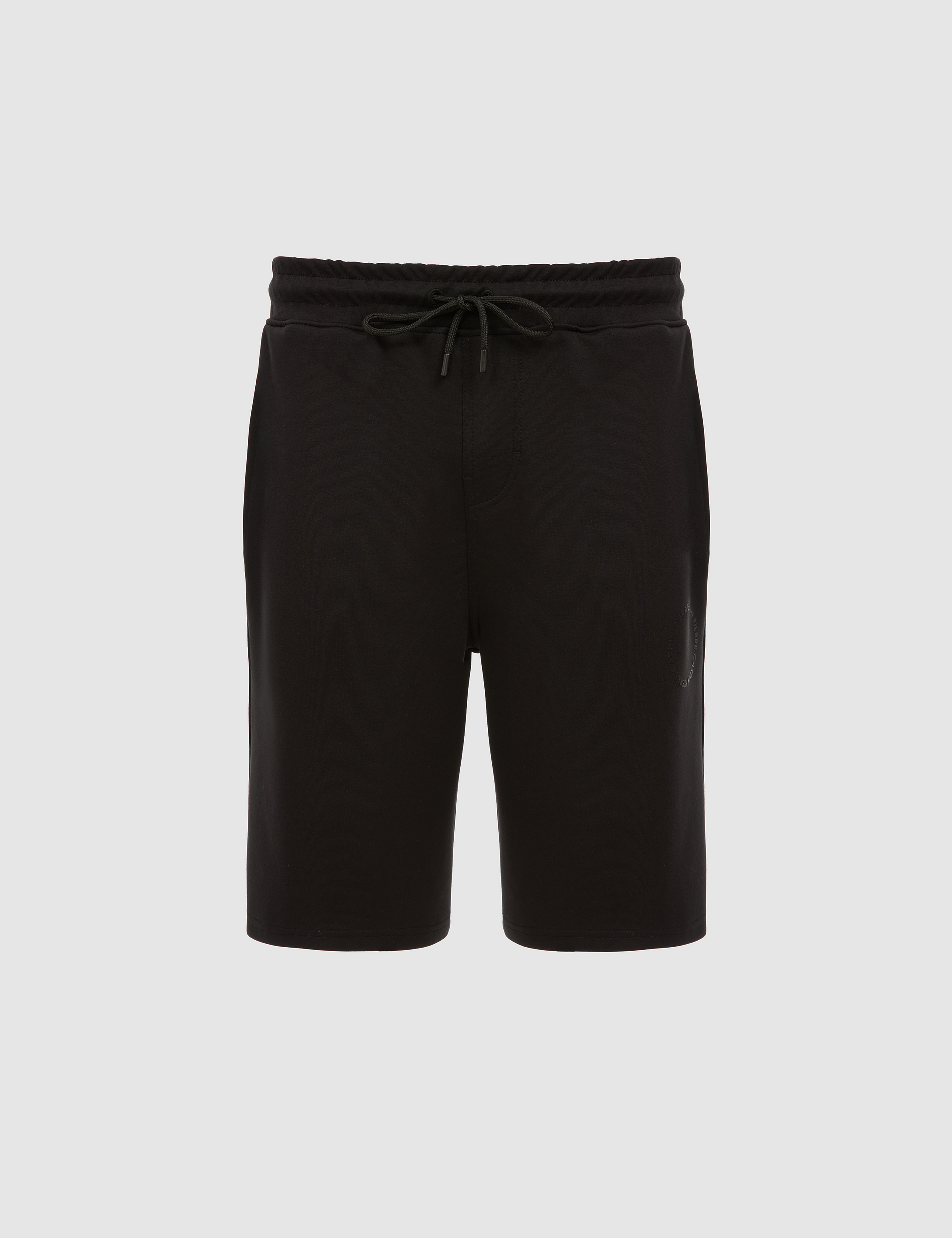 Siyah Comfort Fit Örme Şort - Image 7