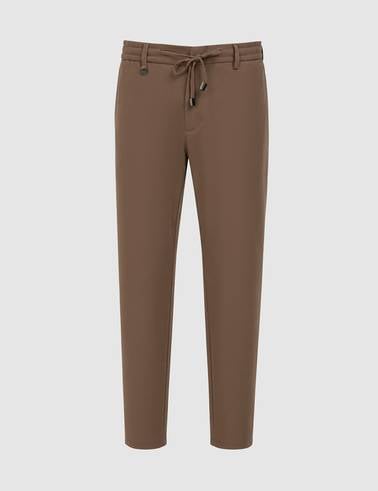 Vizon Beli Kordonlu Klasik Jogger Pantolon