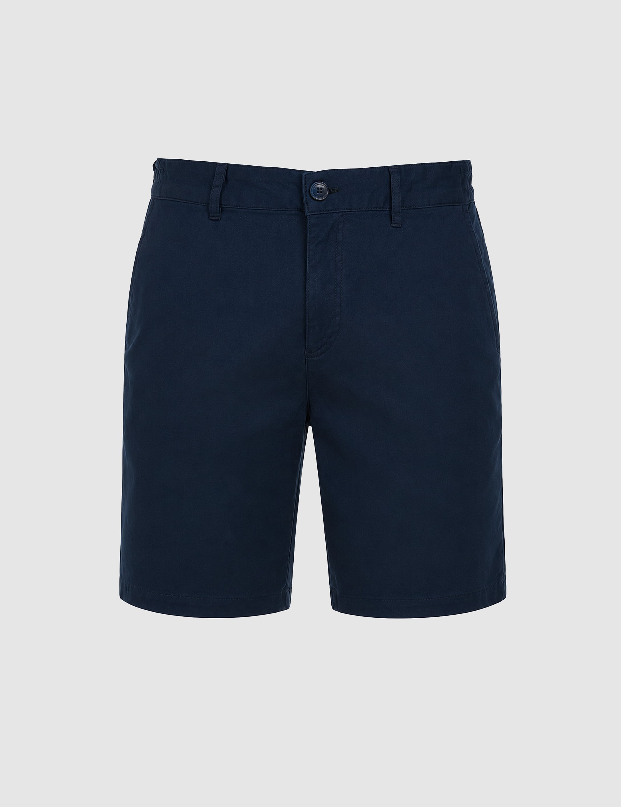 Lacivert Slim Fit Dokuma Şort