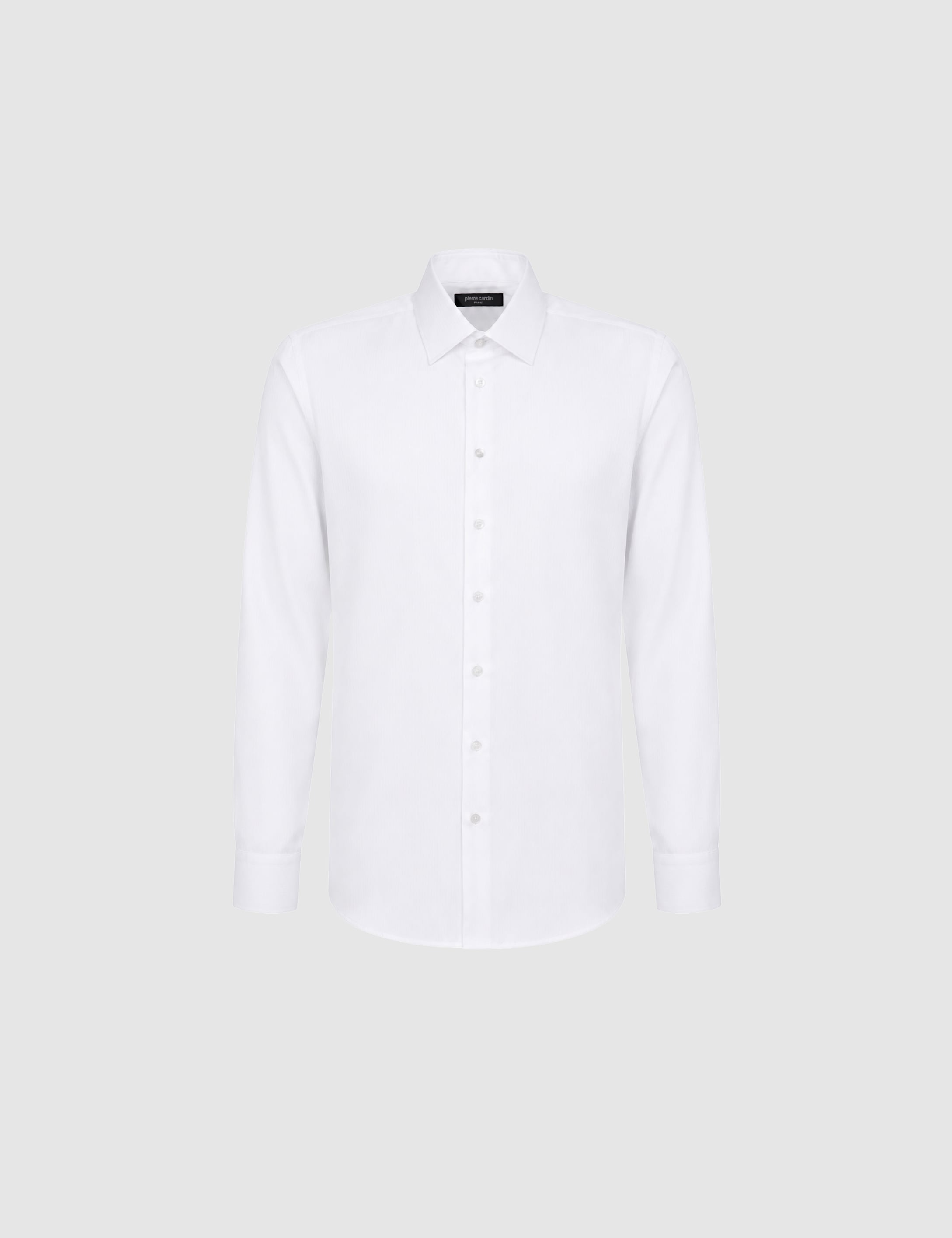Beyaz Slim Fit Uzun Kollu Gömlek