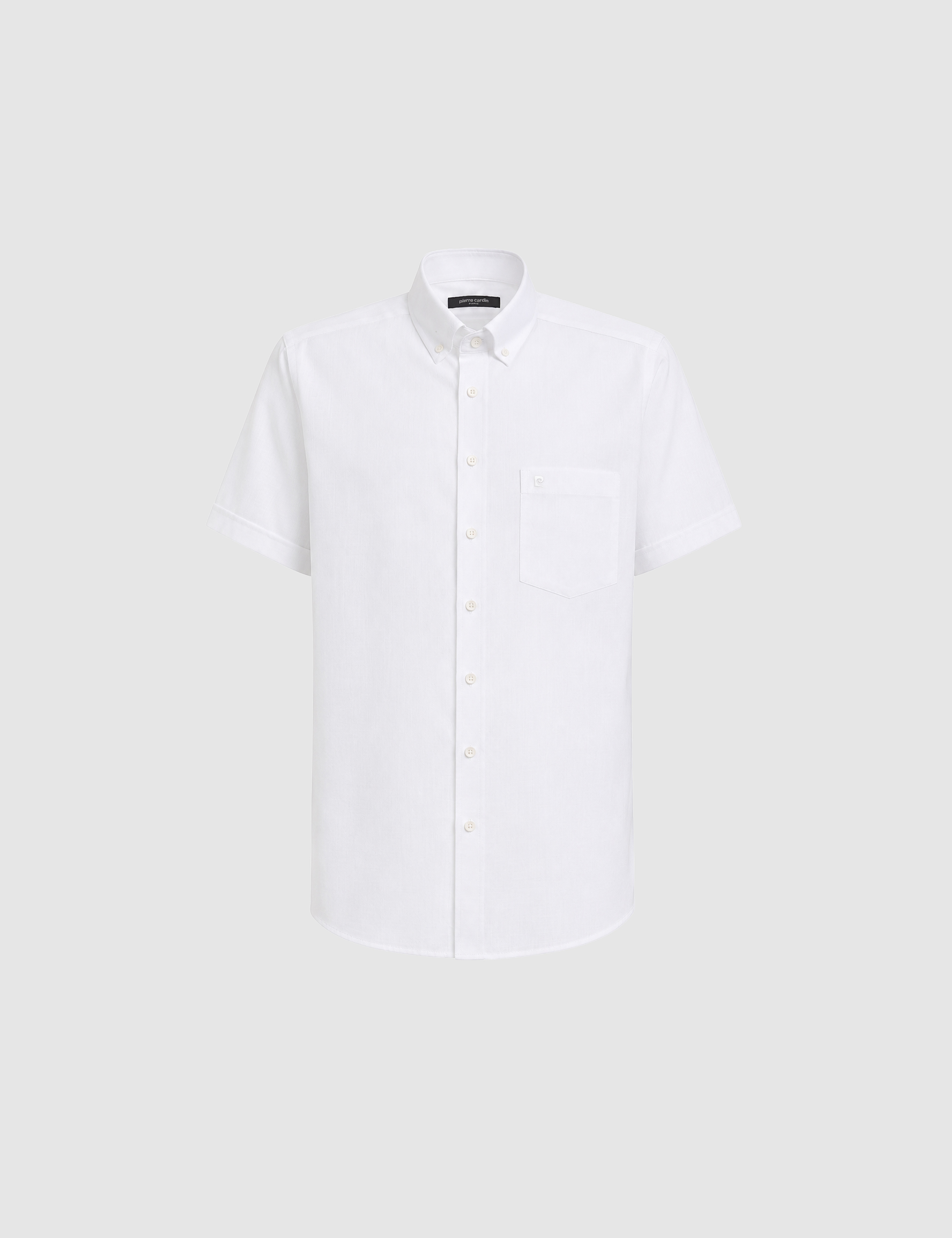 Beyaz Regular Fit Kısa Kollu Gömlek - Image 7