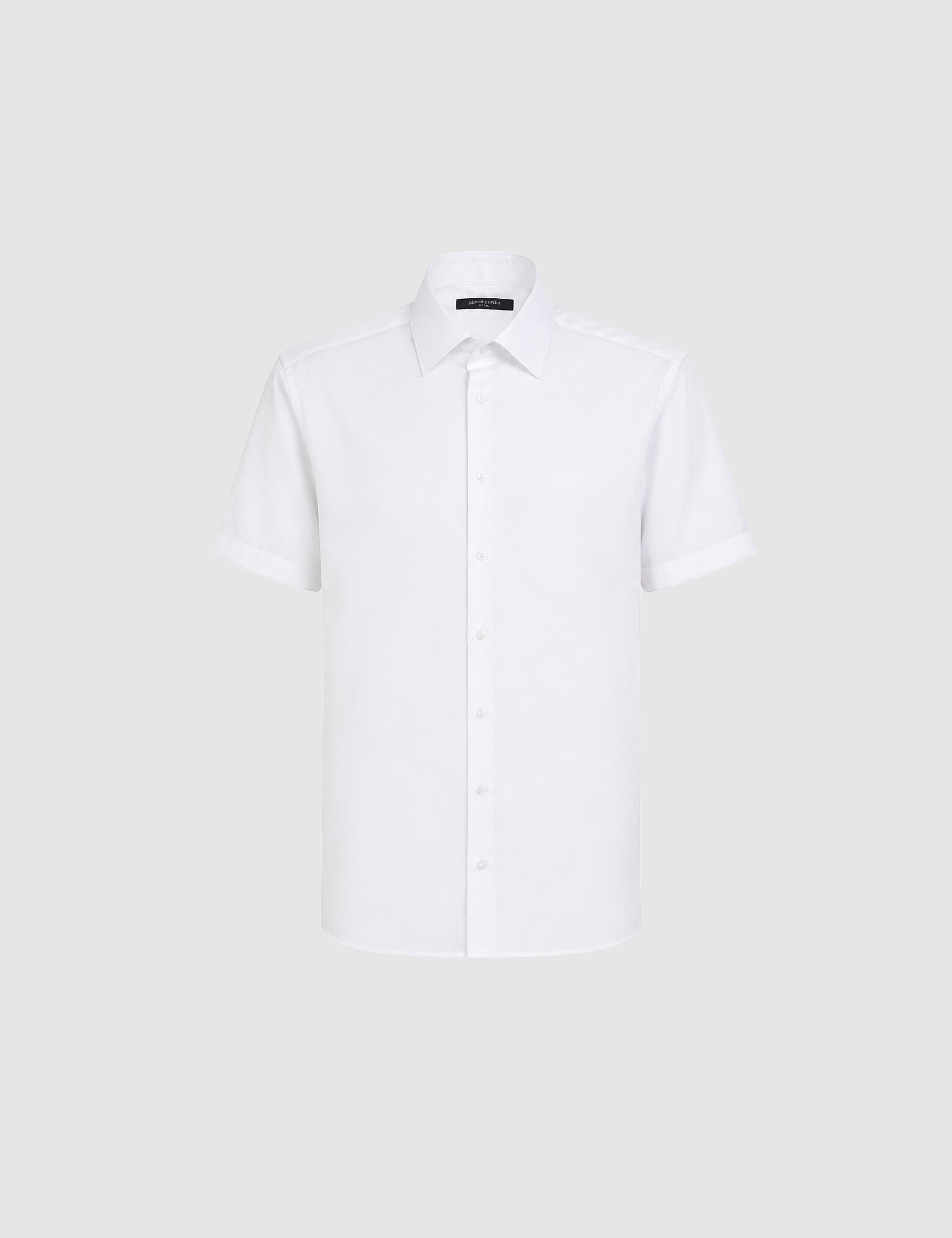 Beyaz Non İron Kolay Ütülenebilir Regular Fit Kısa Kollu Basic Gömlek - Image 7