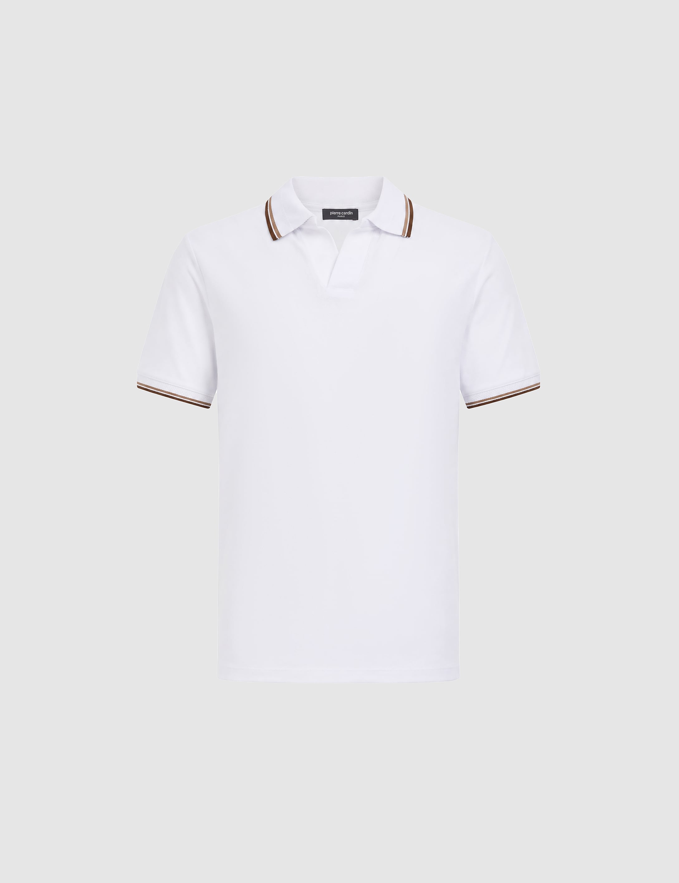 Beyaz Slim Fit %100 Pamuk Apaş Yaka Tişört