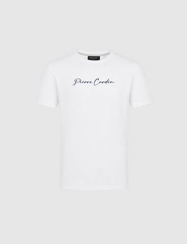 Ekru Slim Fit  Bisiklet Yaka Tişört