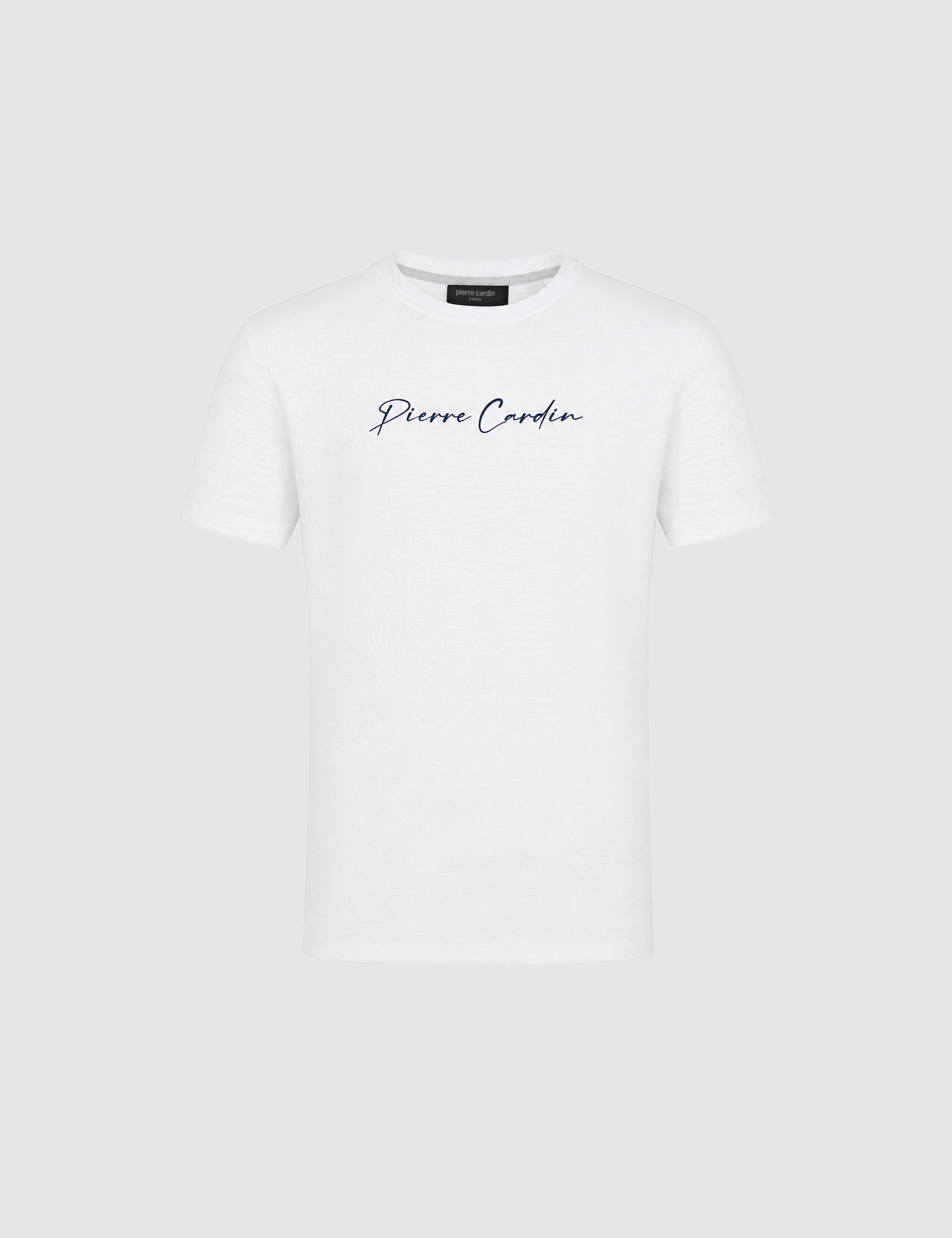 Ekru Slim Fit Bisiklet Yaka Tişört - Image 7