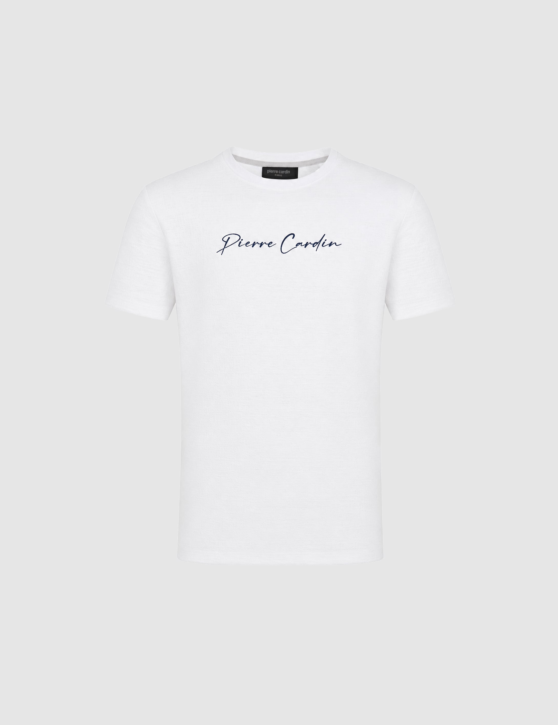 Ekru Slim Fit  Bisiklet Yaka Tişört - 50327858008