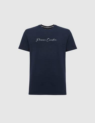 Lacivert Slim Fit  Bisiklet Yaka Tişört