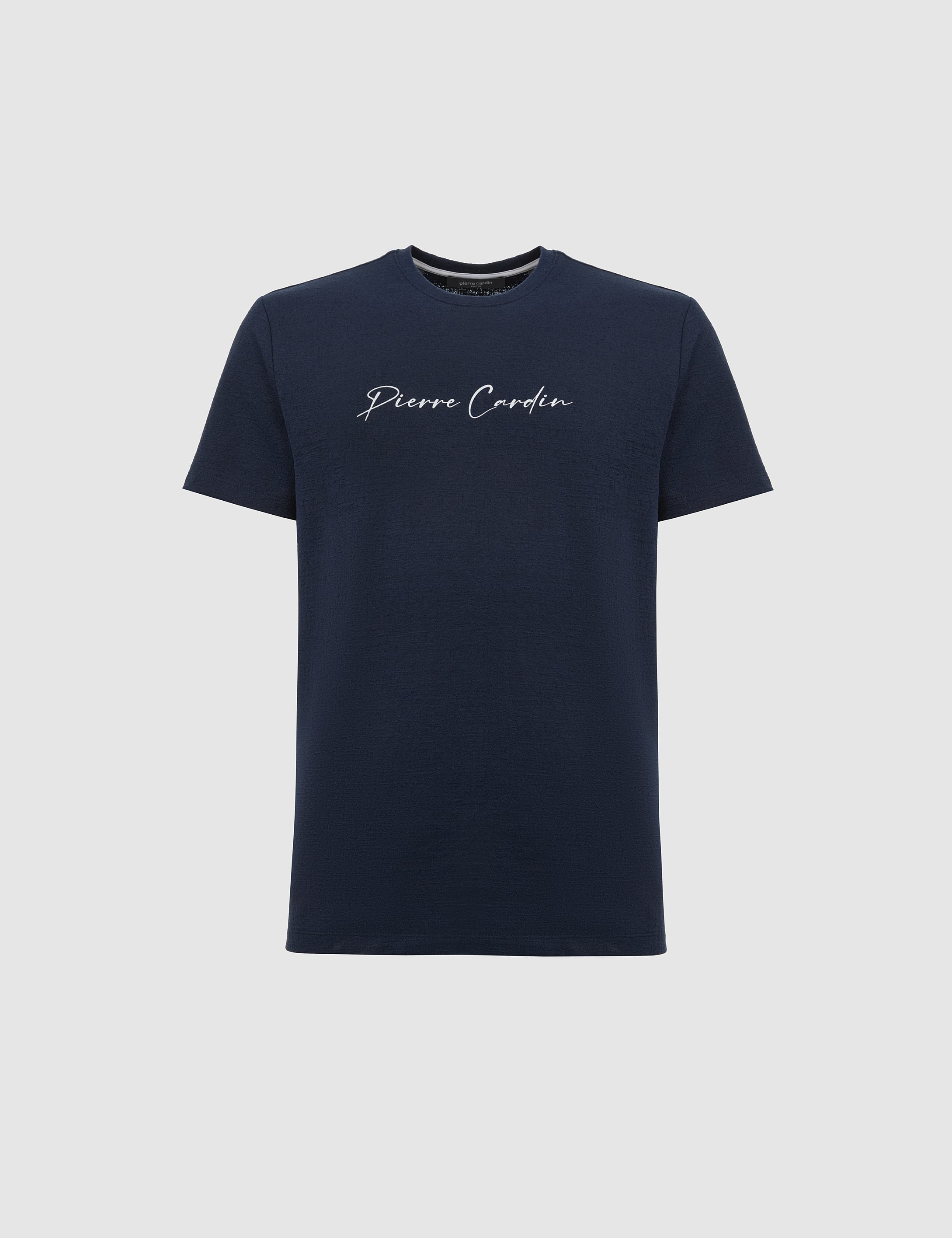 Lacivert Slim Fit  Bisiklet Yaka Tişört