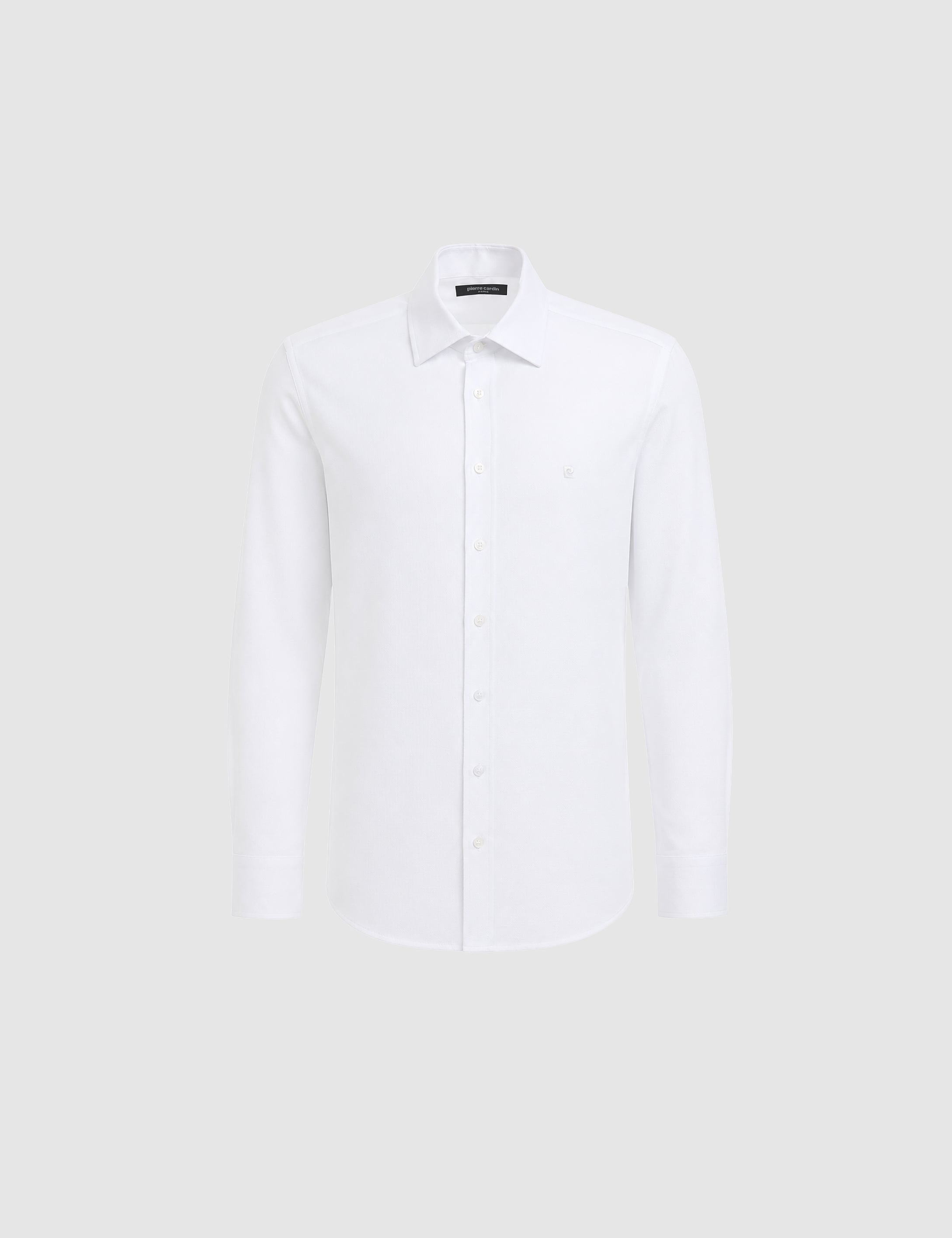 Beyaz Slim Fit Uzun Kollu Gömlek
