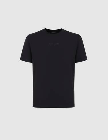 Siyah Regular Fit %100 Pamuk Bisiklet Yaka Tişört