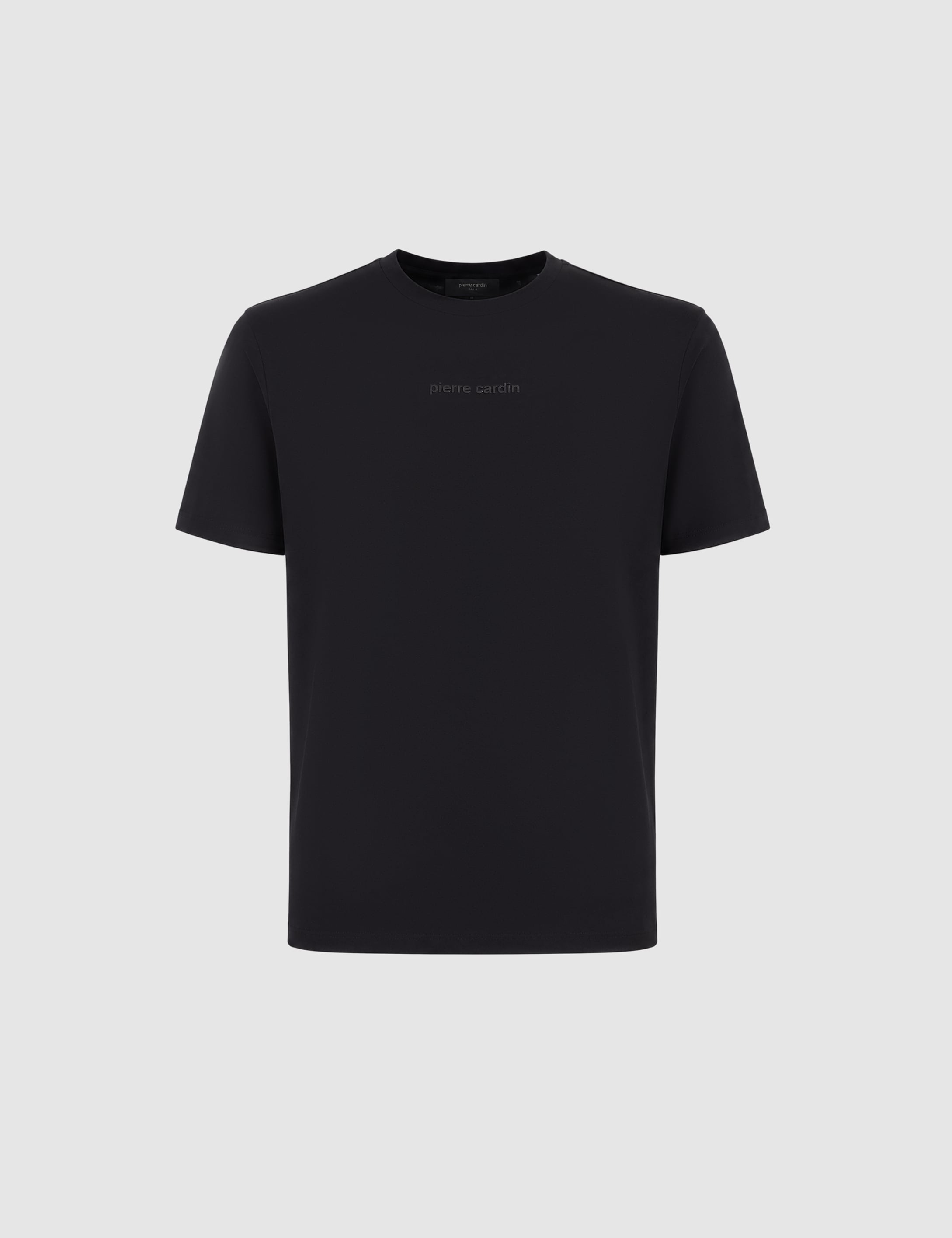 Siyah Regular Fit %100 Pamuk Bisiklet Yaka Tişört
