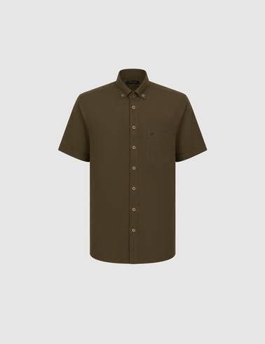 Haki Regular Fit Kısa Kollu Gömlek