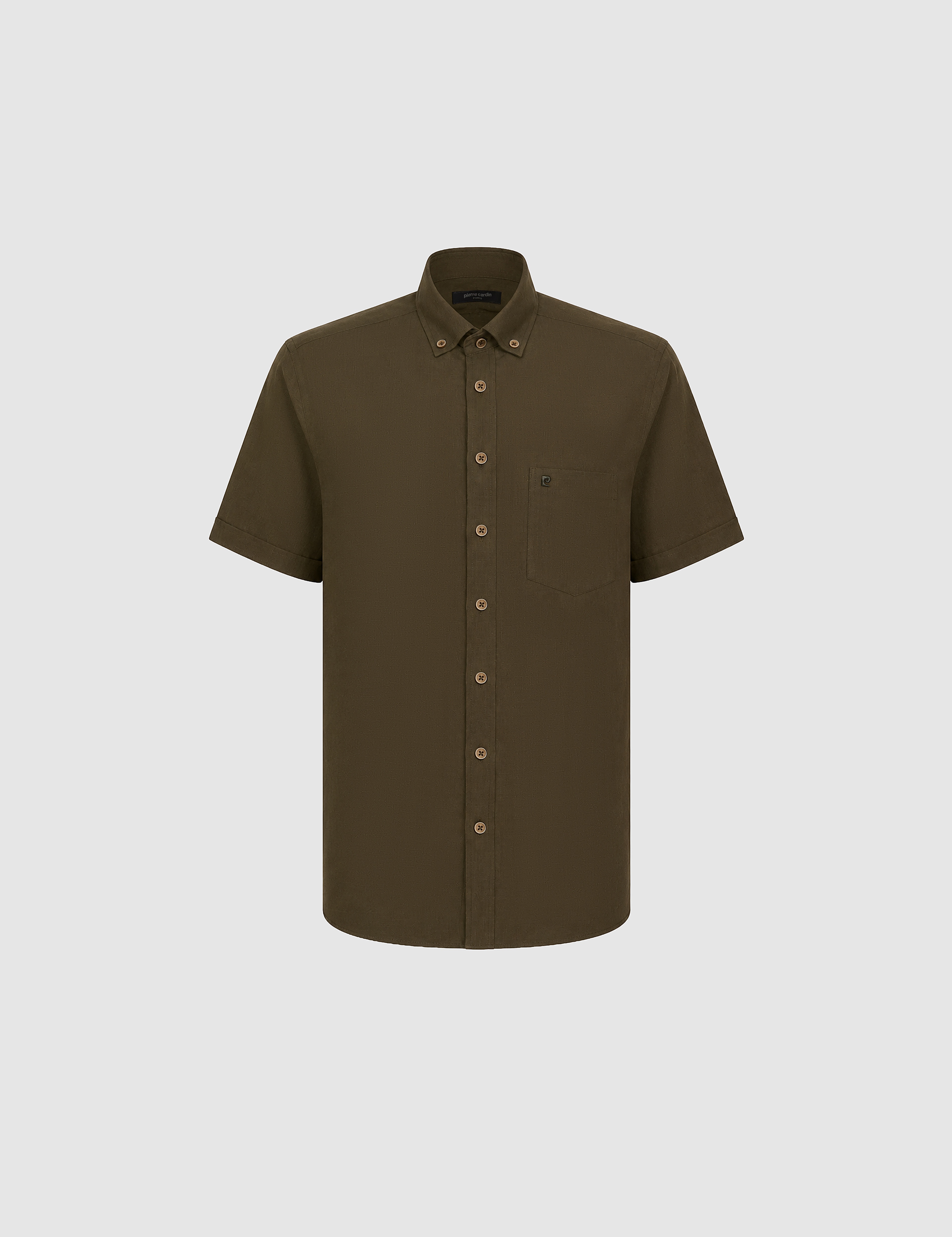 Haki Regular Fit Kısa Kollu Gömlek - Image 7