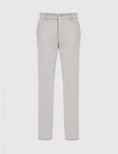 Açık Gri Slim Fit Kanvas Pantolon