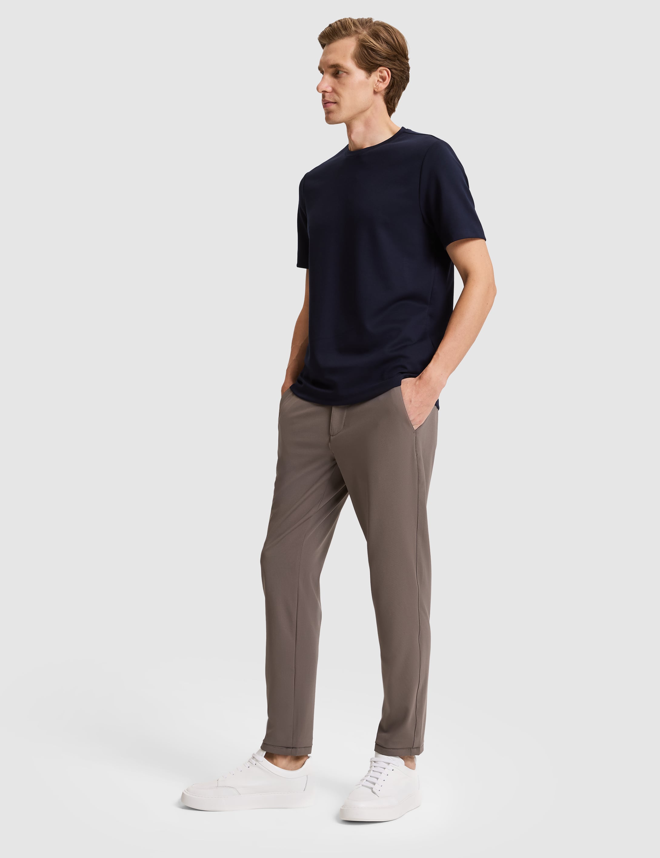 Vizon Slim Fit Beli Lastikli Kordonlu Jogger Kanvas Pantolon - 50317281166