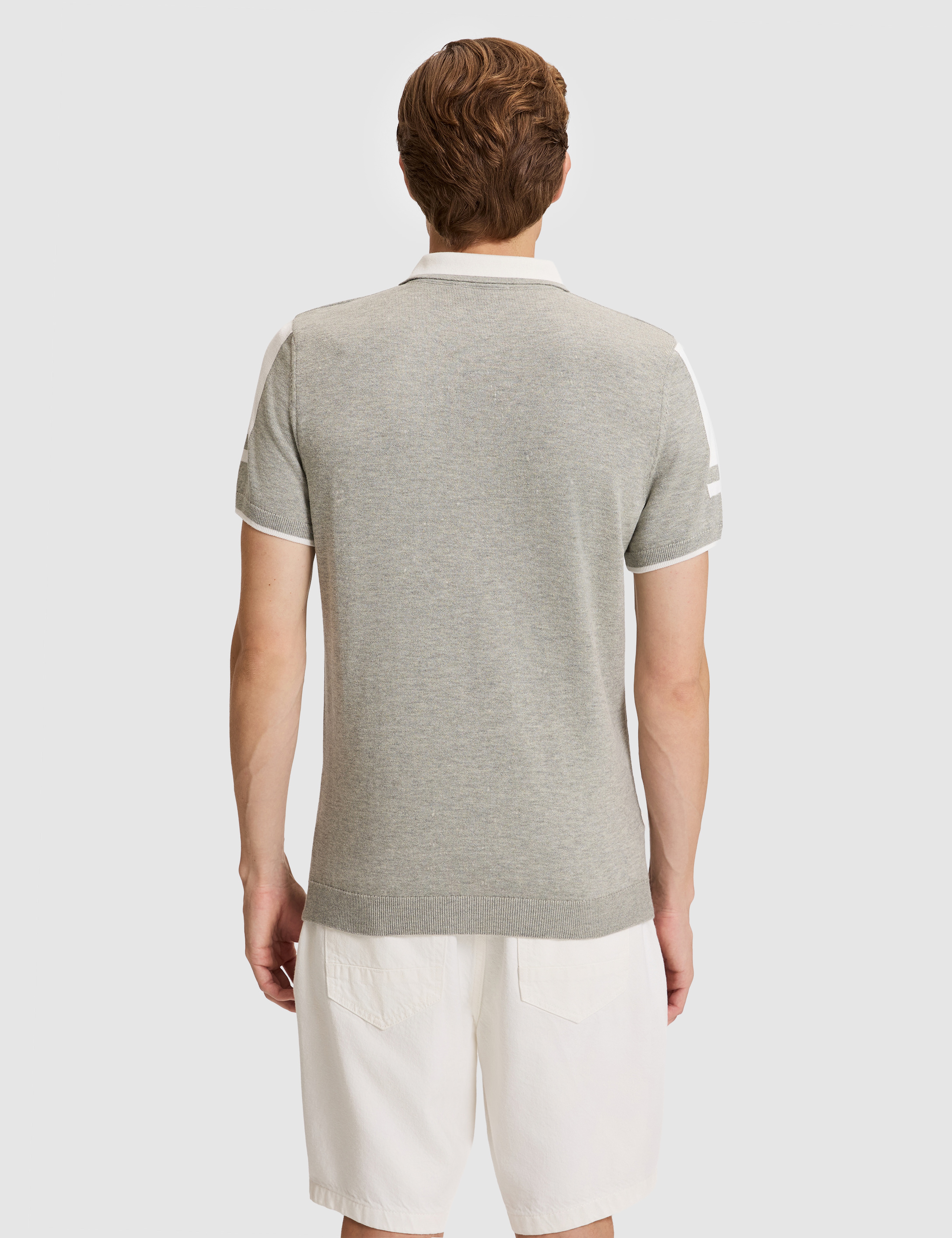 Açık Gri Melanj Slim Fit Kazak - Image 5