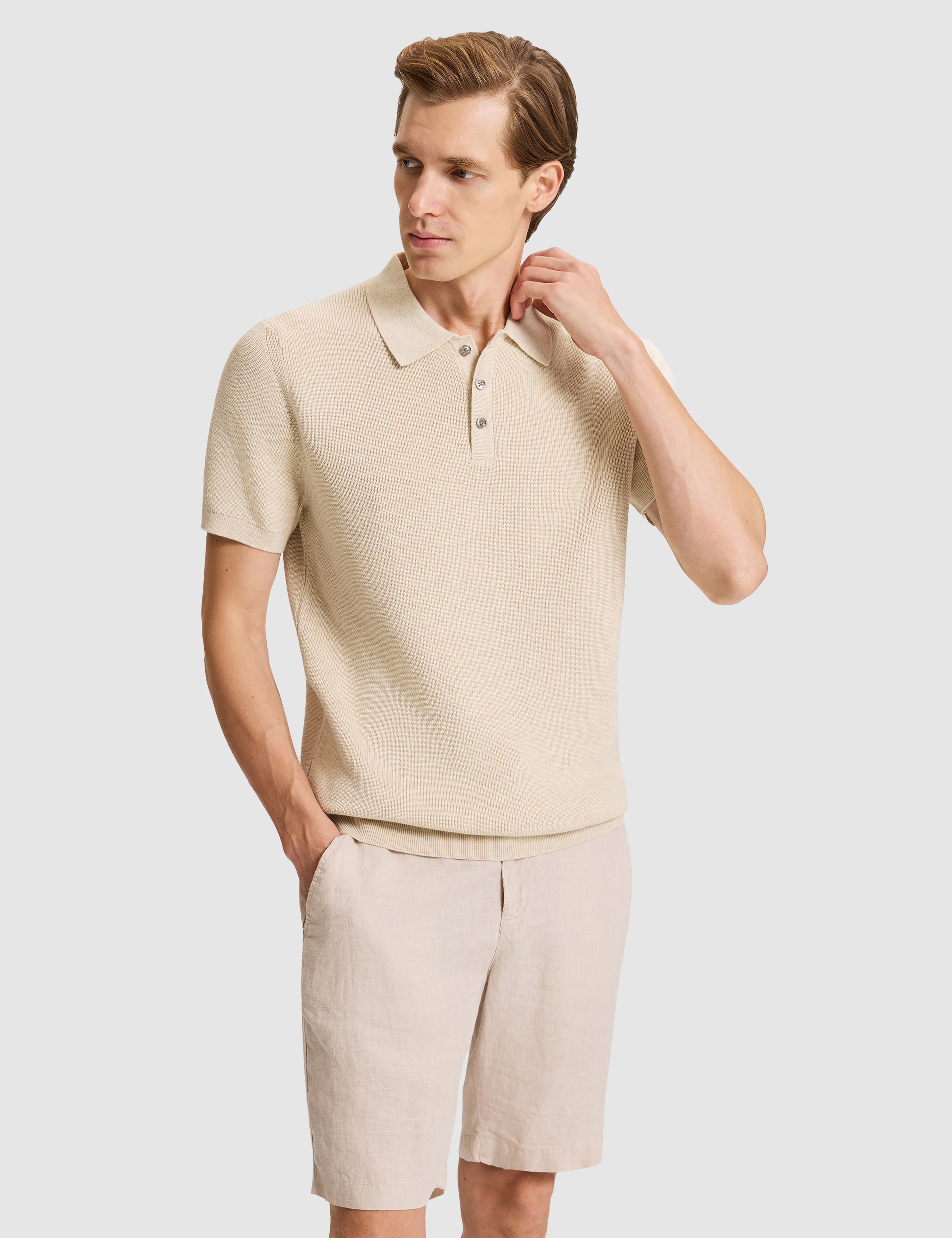 Bej Regular Fit Kazak