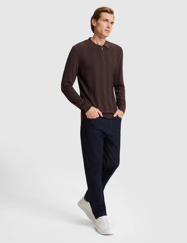 Koyu Kahverengi Slim Fit Kazak