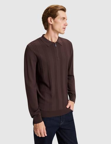 Koyu Kahverengi Slim Fit Kazak