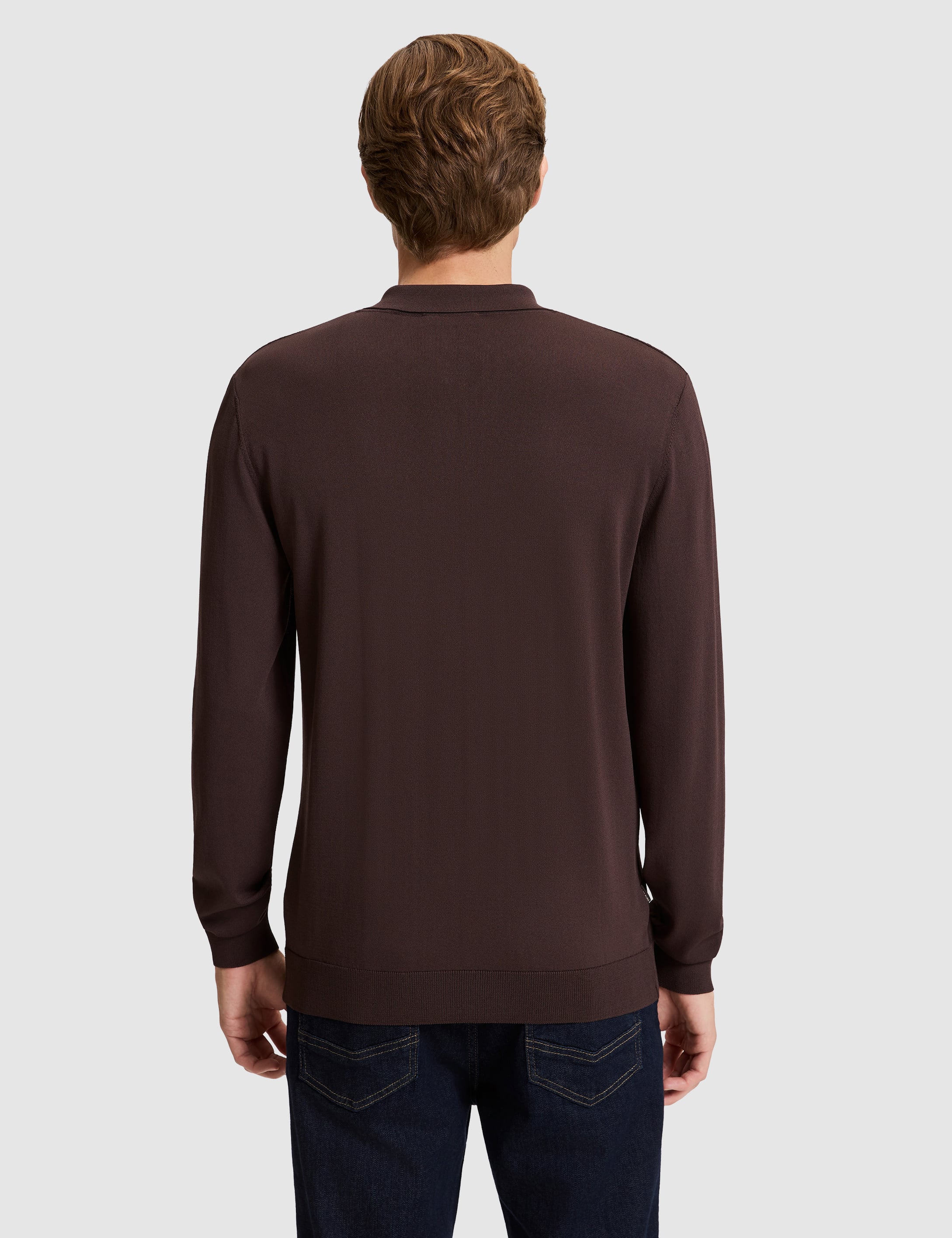 Koyu Kahverengi Slim Fit Kazak - 50330139025