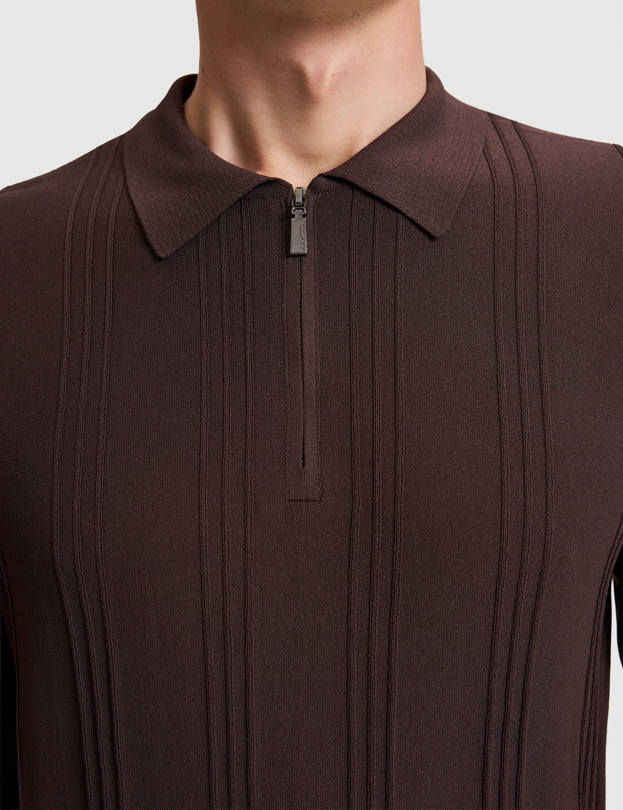 Koyu Kahverengi Slim Fit Kazak