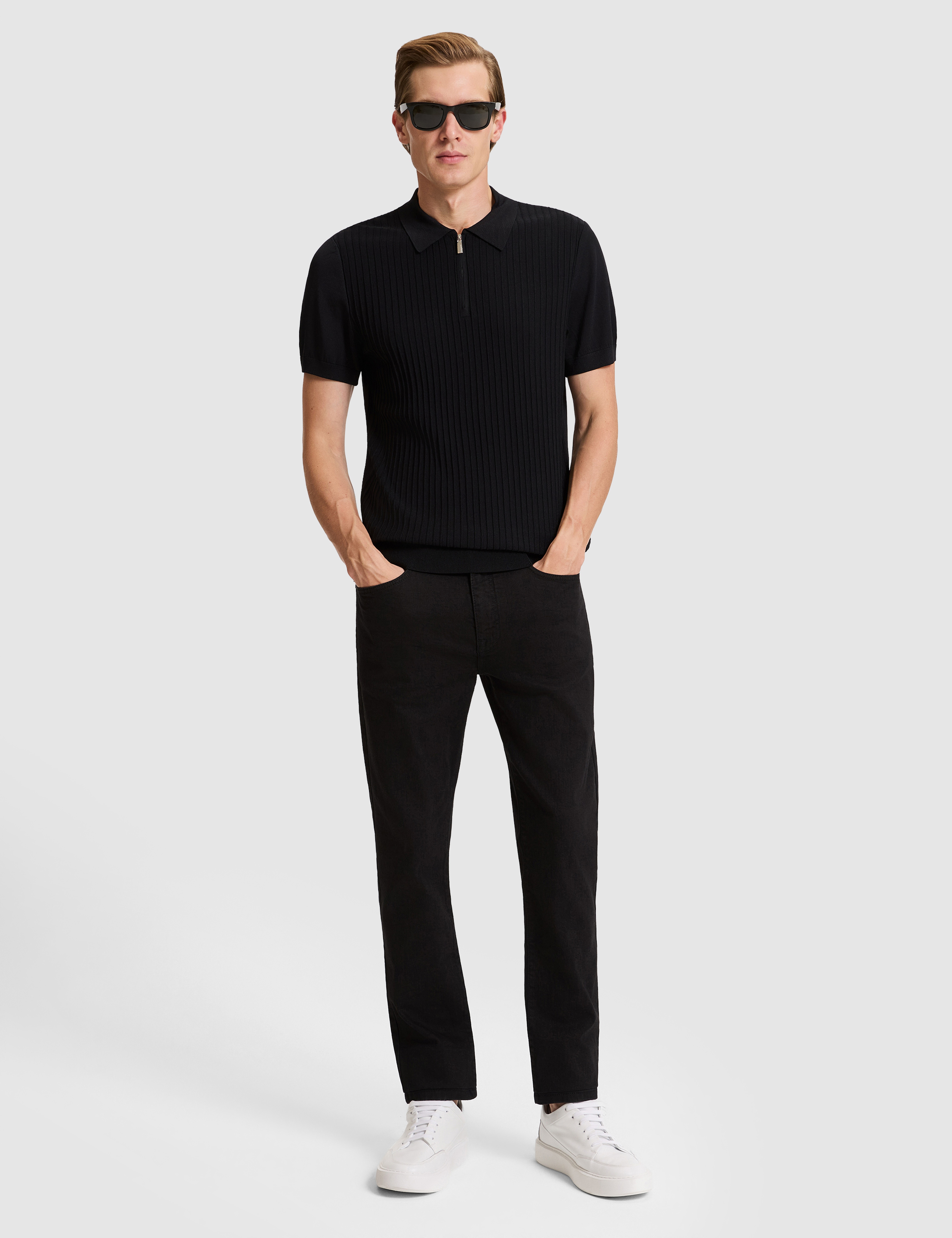 Siyah Slim Fit Kazak