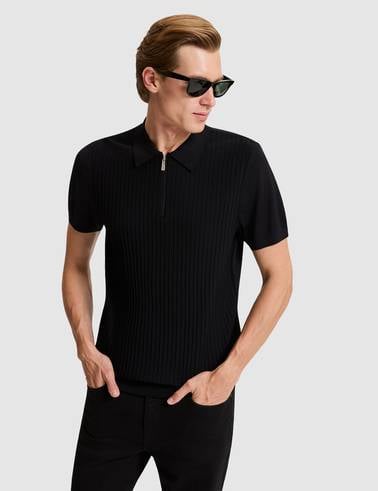Siyah Slim Fit Kazak