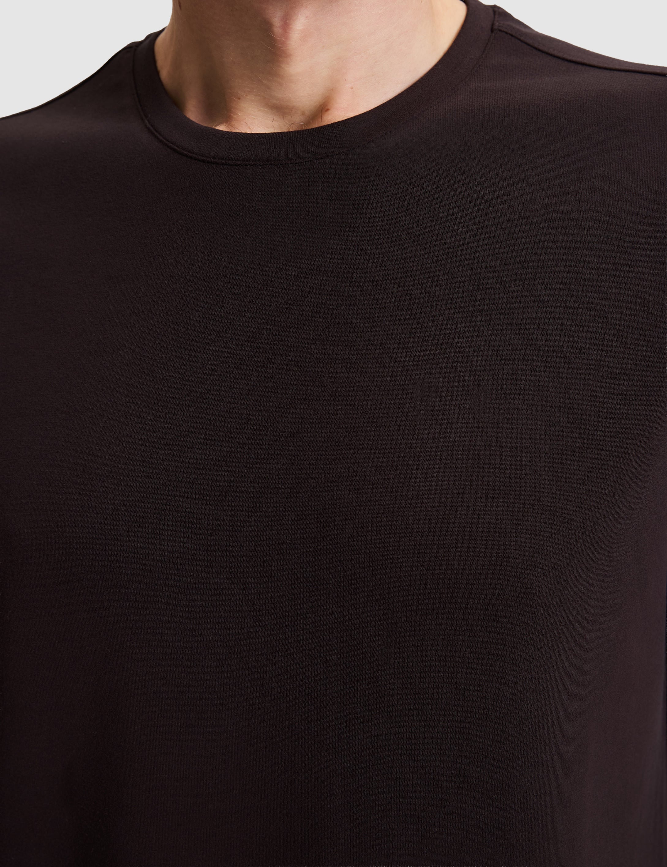 Koyu Kahverengi Regular Fit Basic Tişört - 50333999051