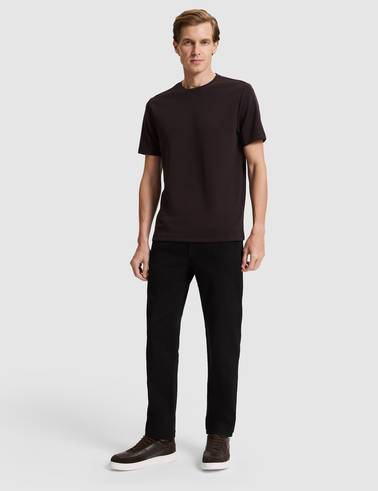 Koyu Kahverengi Regular Fit Basic Tişört