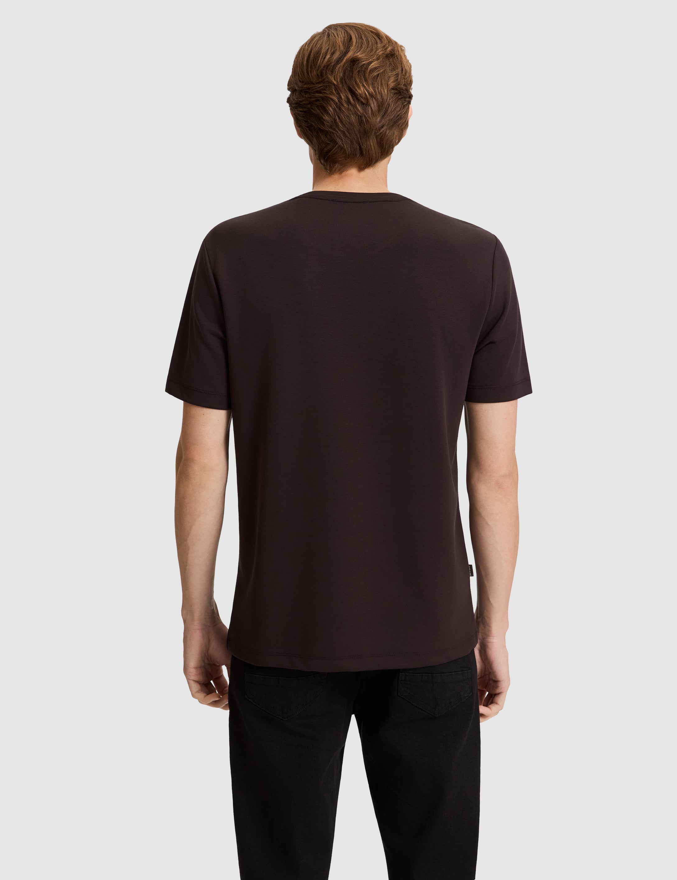 Koyu Kahverengi Regular Fit Basic Tişört - 50333999051