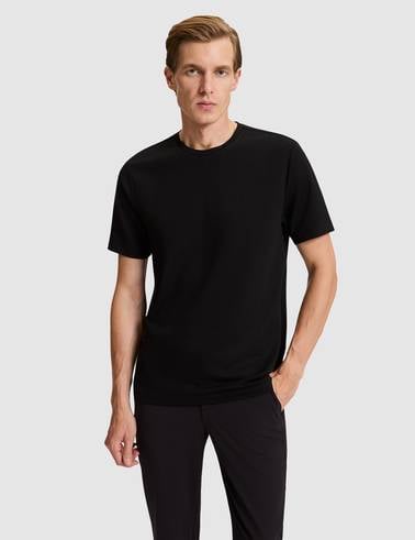 Siyah Regular Fit Basic Tişört