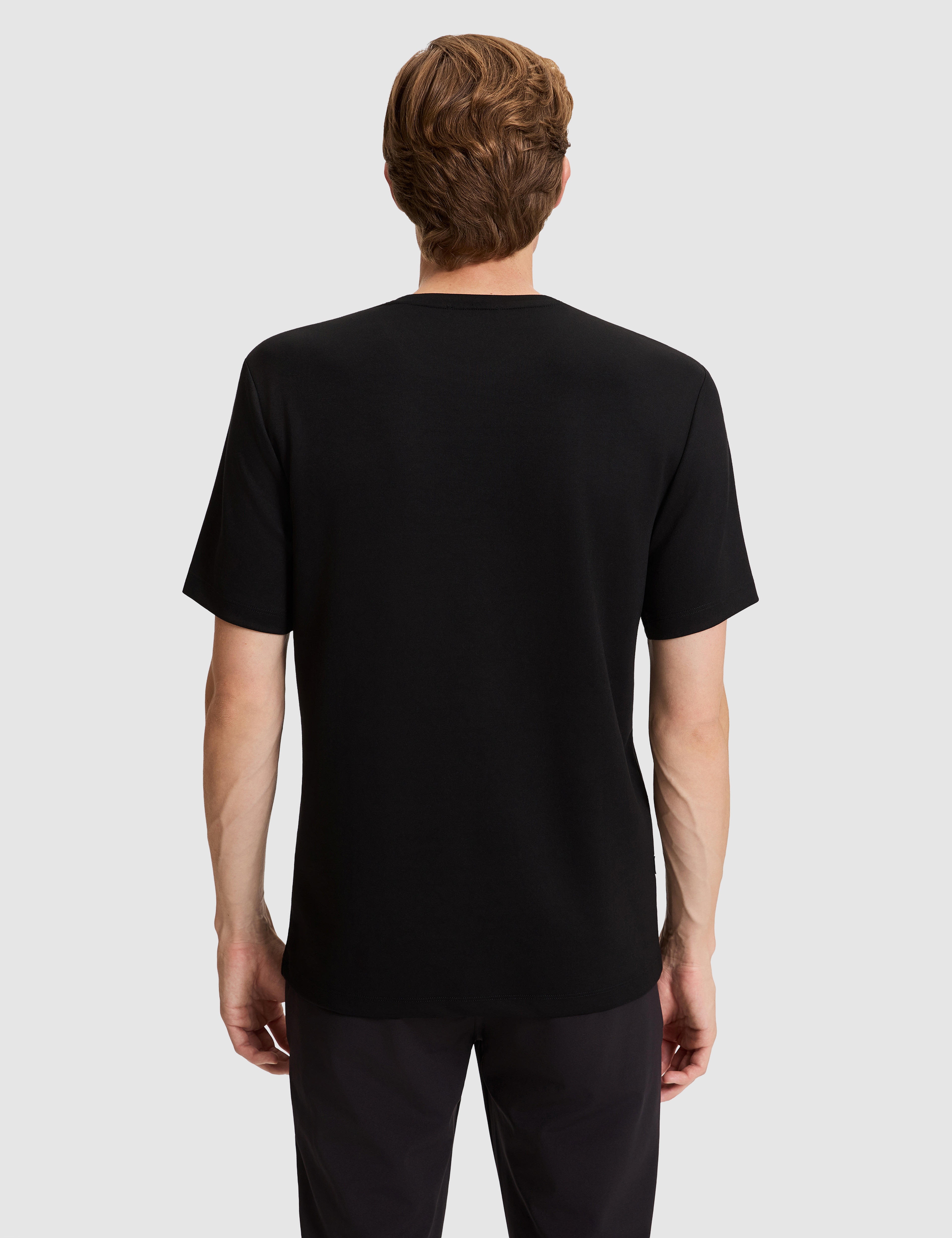 Siyah Regular Fit Basic Tişört - Image 5