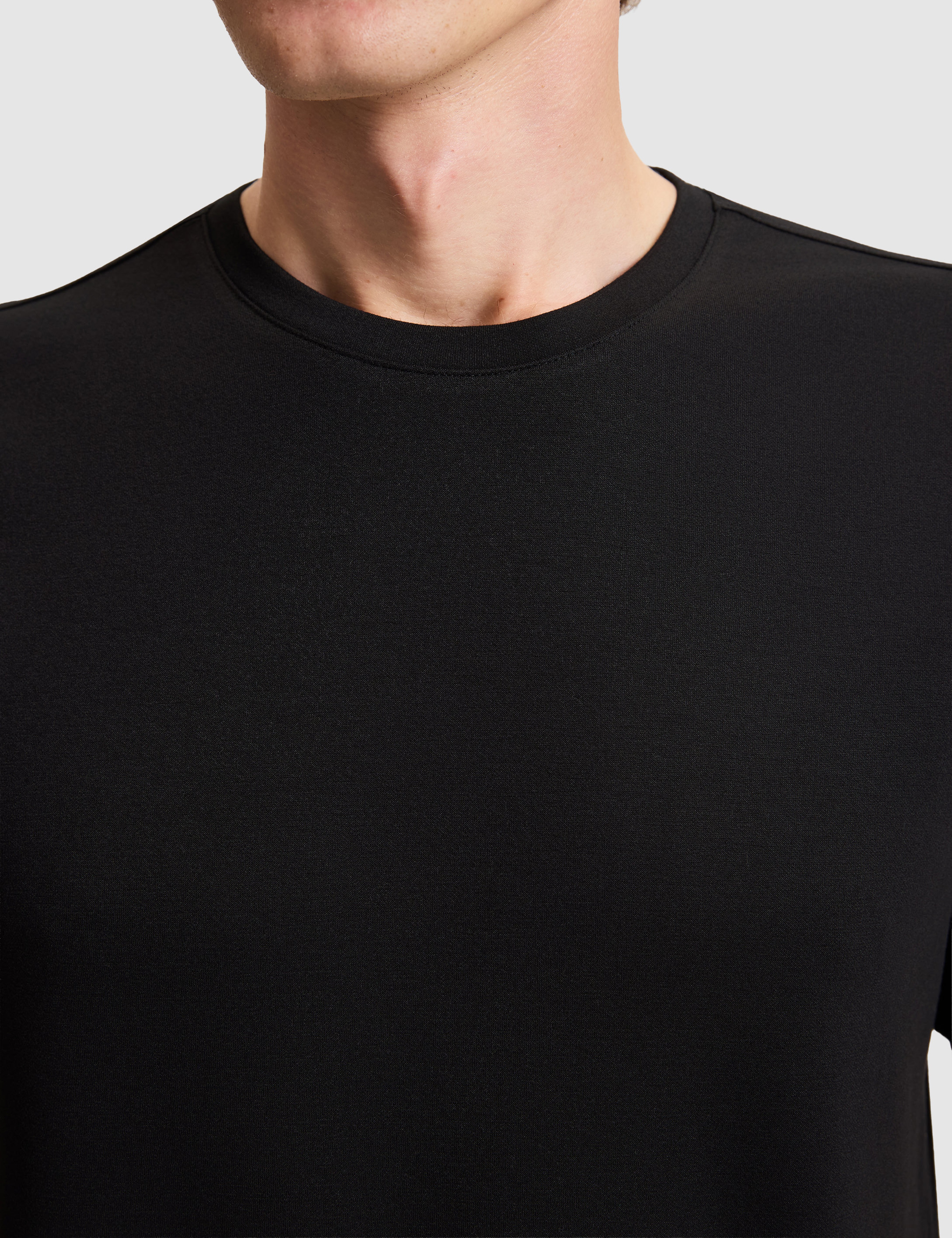 Siyah Regular Fit Basic Tişört - Image 6