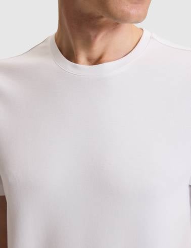 Beyaz Regular Fit Basic Tişört