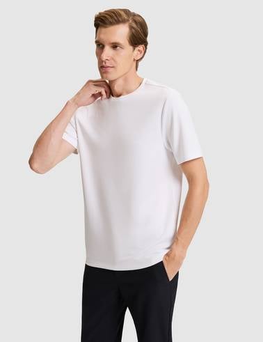 Beyaz Regular Fit Basic Tişört