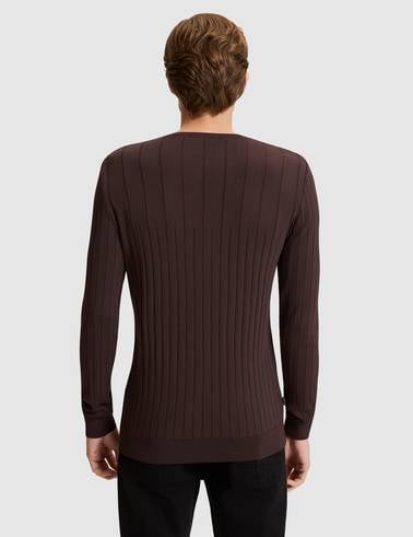 Koyu Kahverengi Slim Fit Kazak