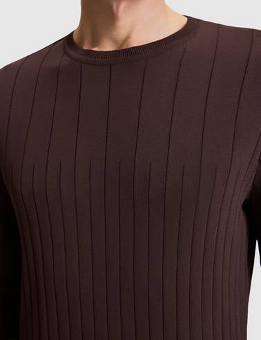 Koyu Kahverengi Slim Fit Kazak