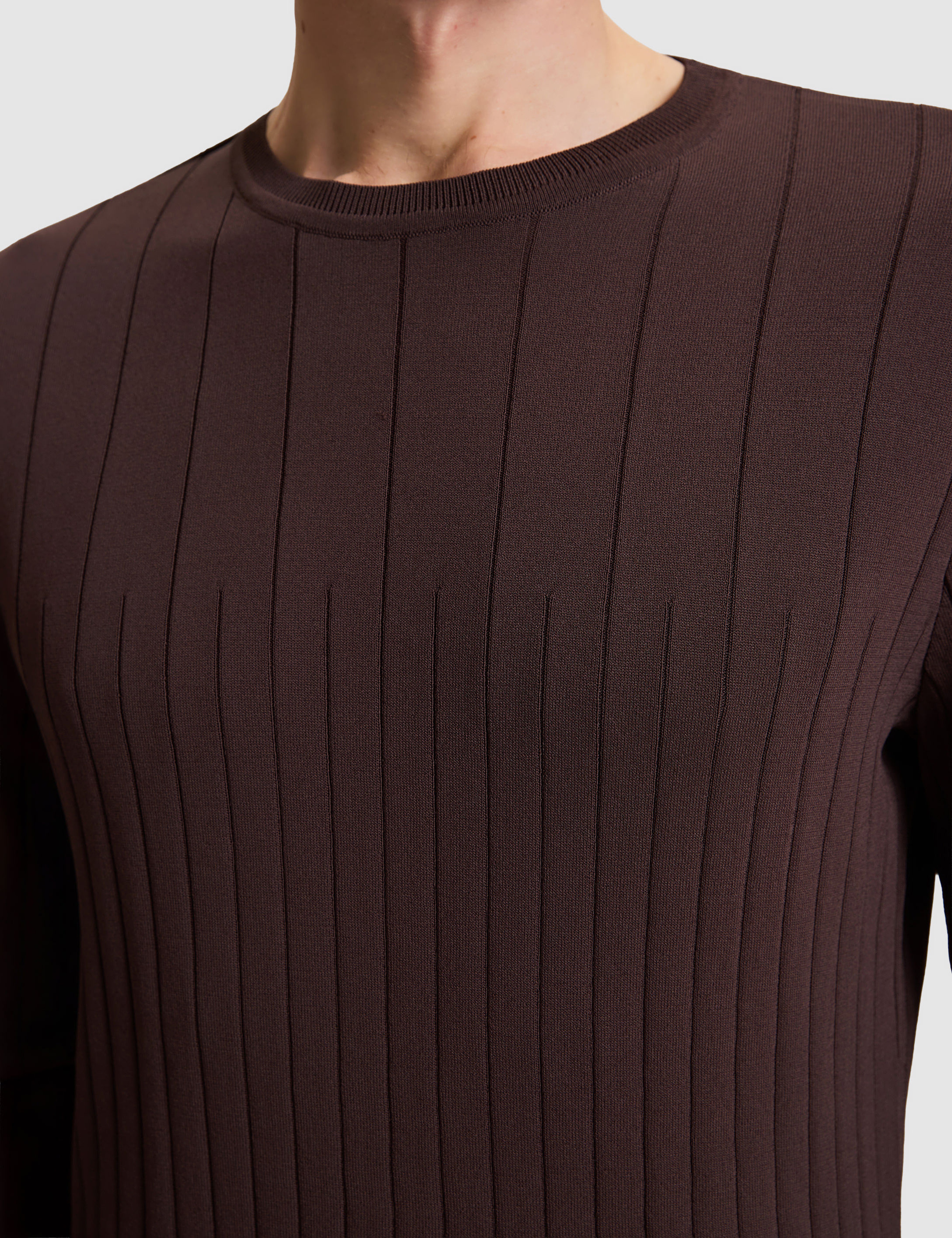 Koyu Kahverengi Slim Fit Kazak