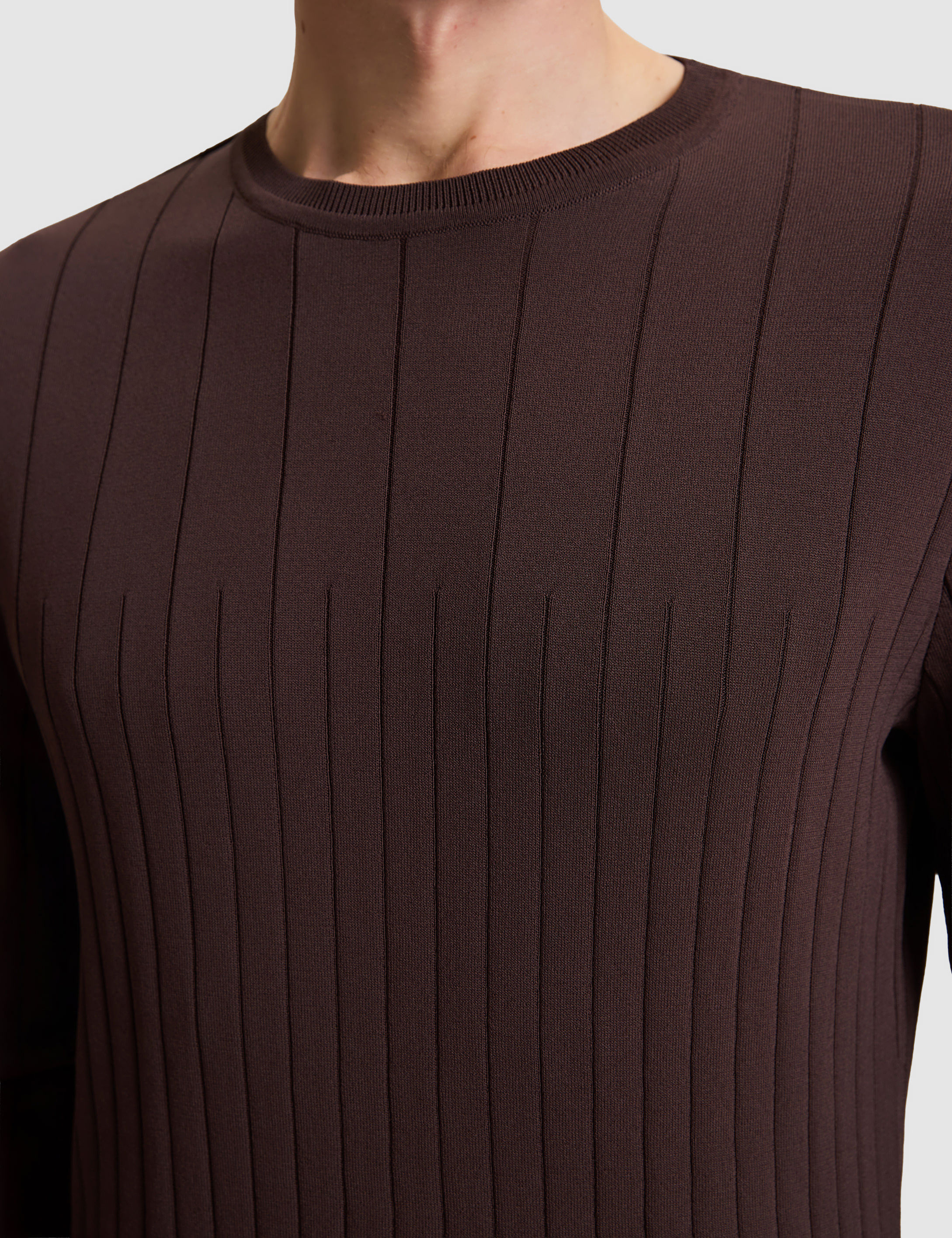 Koyu Kahverengi Slim Fit Kazak
