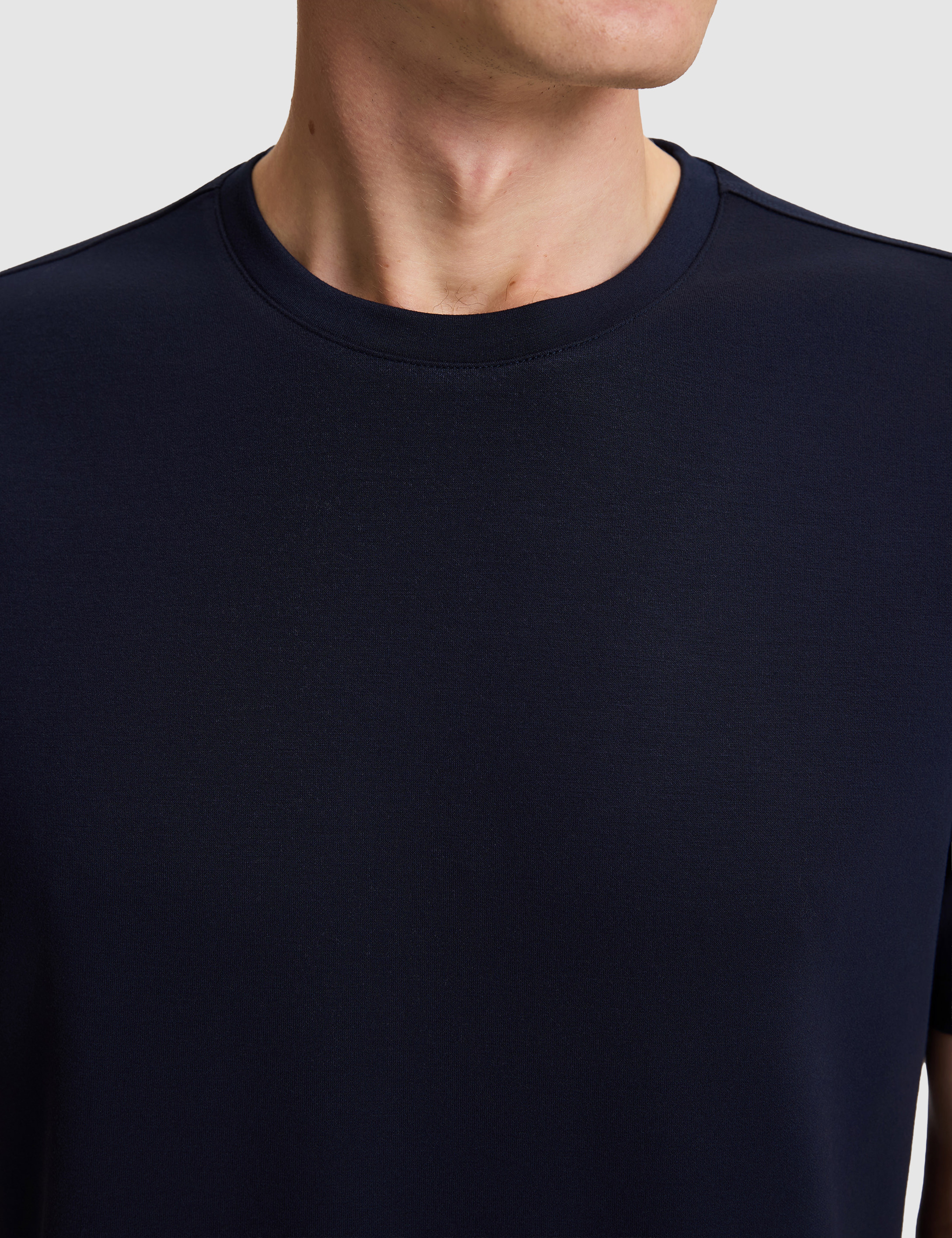 Lacivert Regular Fit Basic Tişört - Image 6