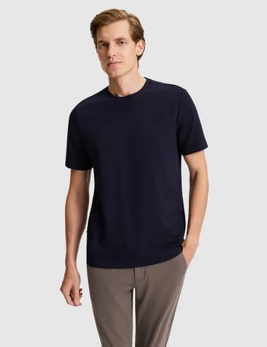 Lacivert Regular Fit Basic Tişört