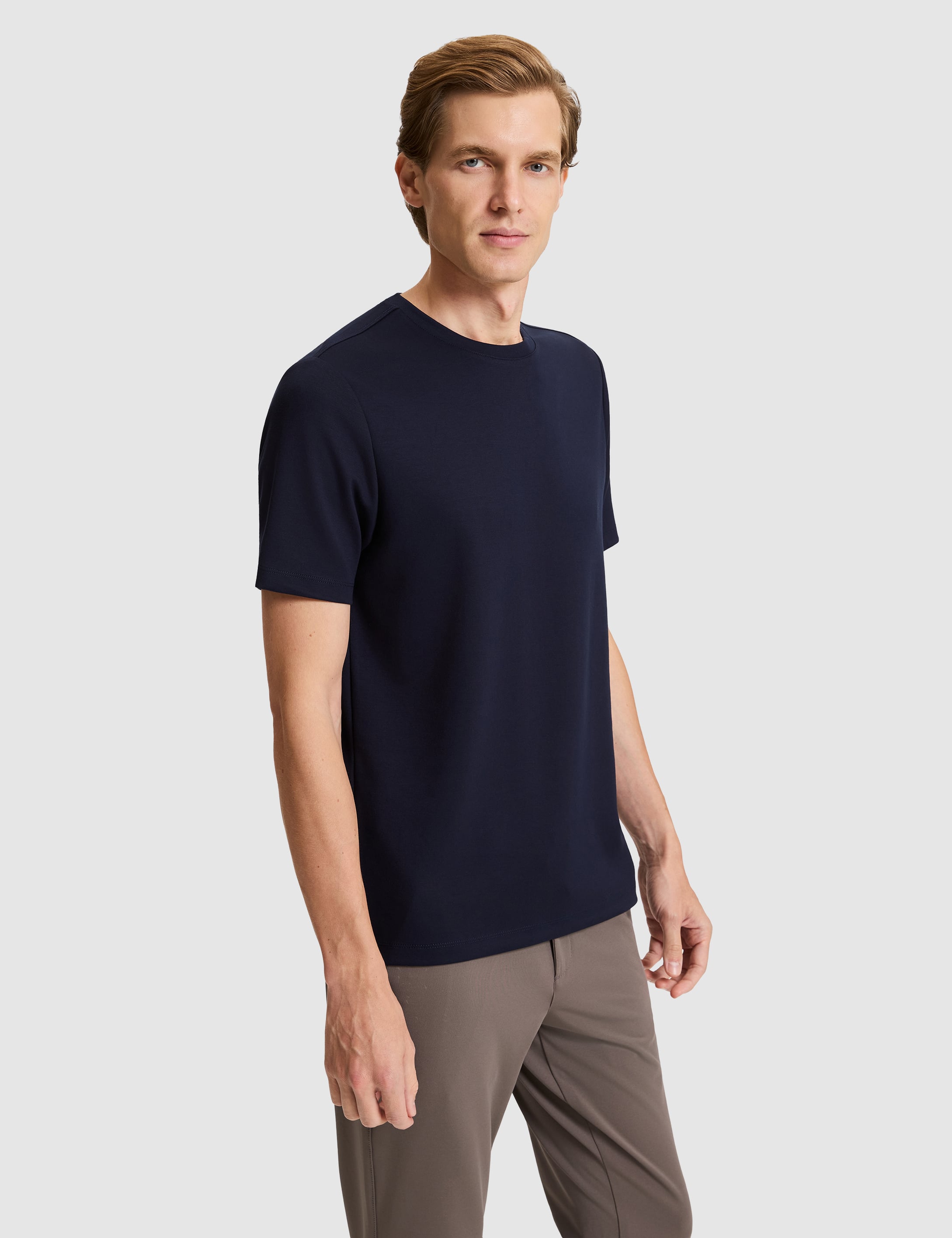 Lacivert Regular Fit Basic Tişört - 50333999019
