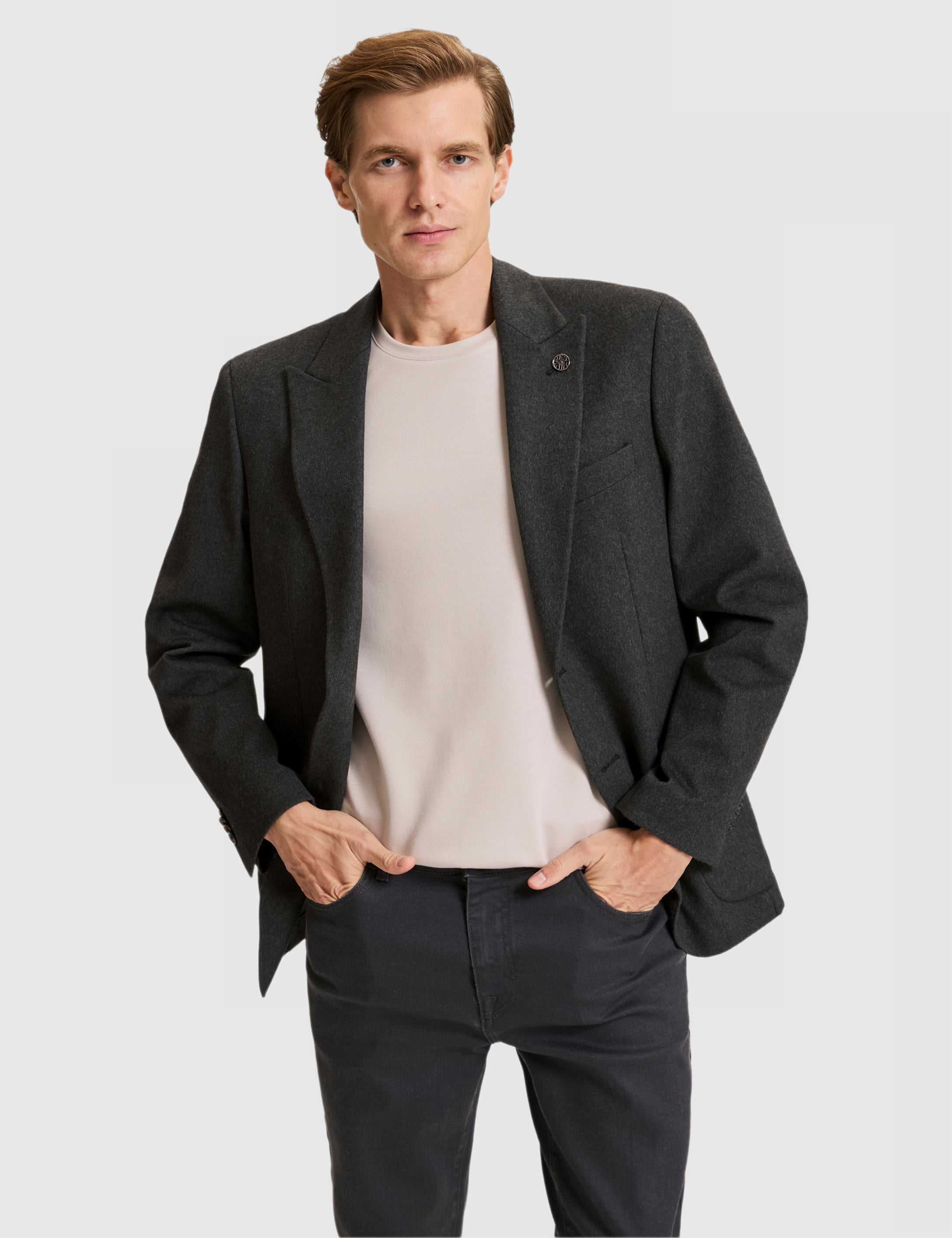 Antrasit Slim Fit Ceket