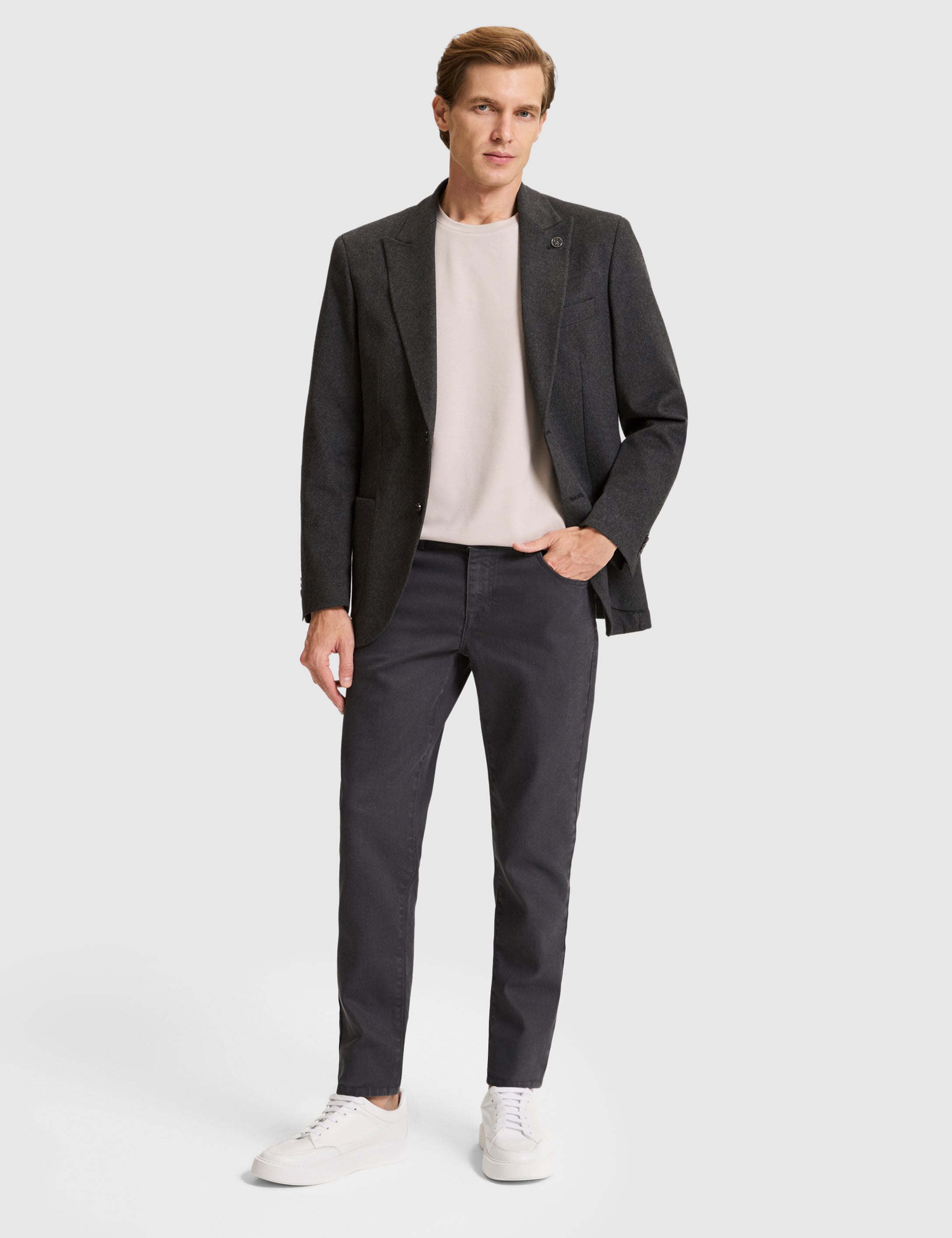 Antrasit Slim Fit Ceket - Image 4