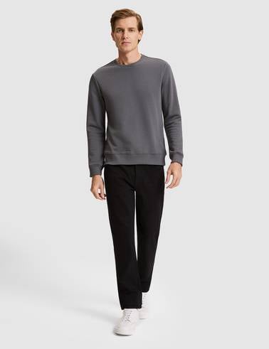 Antrasit Regular Fit Basic Sweatshirt