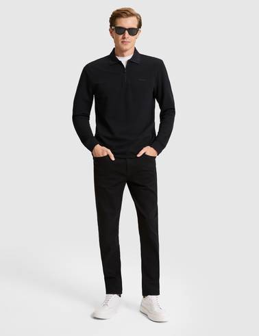Siyah Slim Fit Basic Sweatshirt