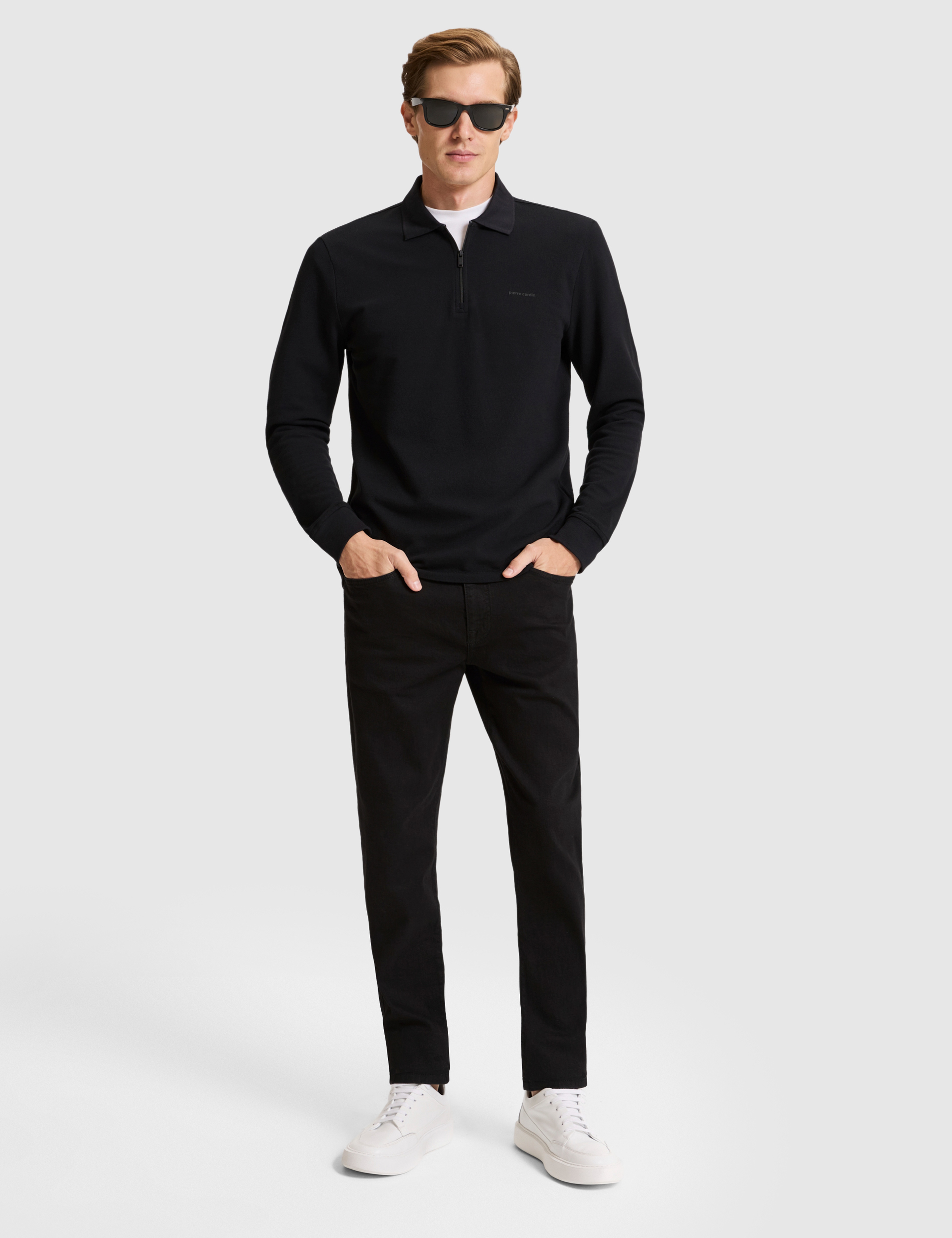 Siyah Slim Fit Basic Sweatshirt